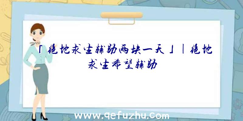 「绝地求生辅助两块一天」|绝地求生希望辅助